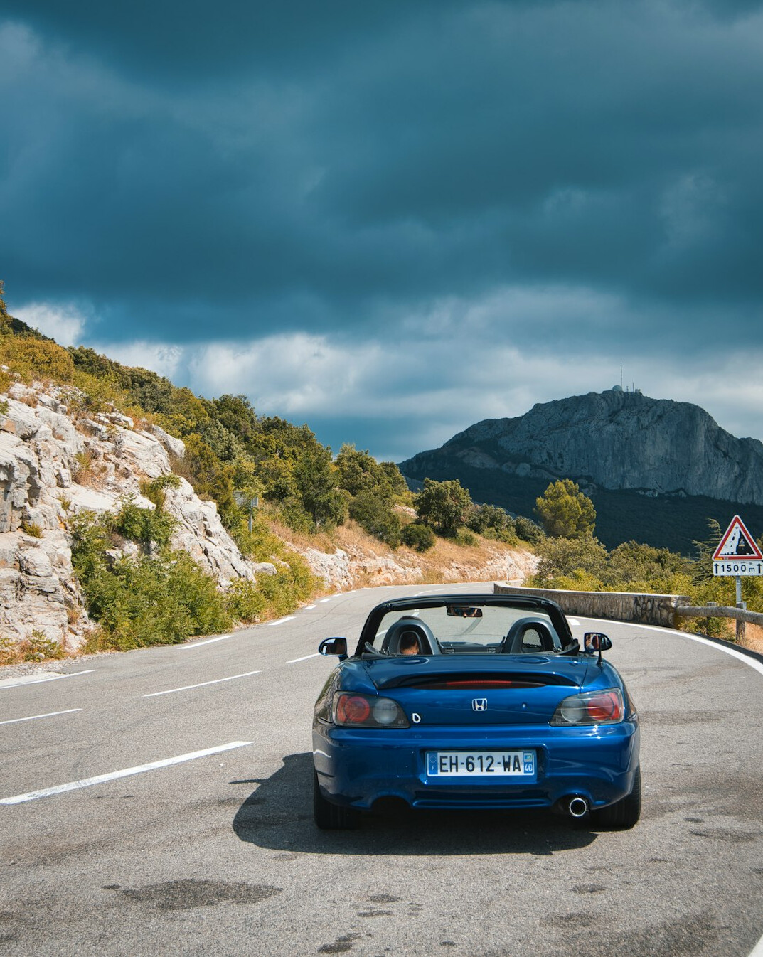 car on mountain road