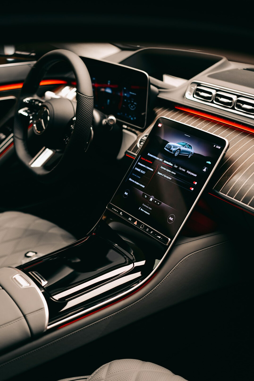 luxury car interior dashboard