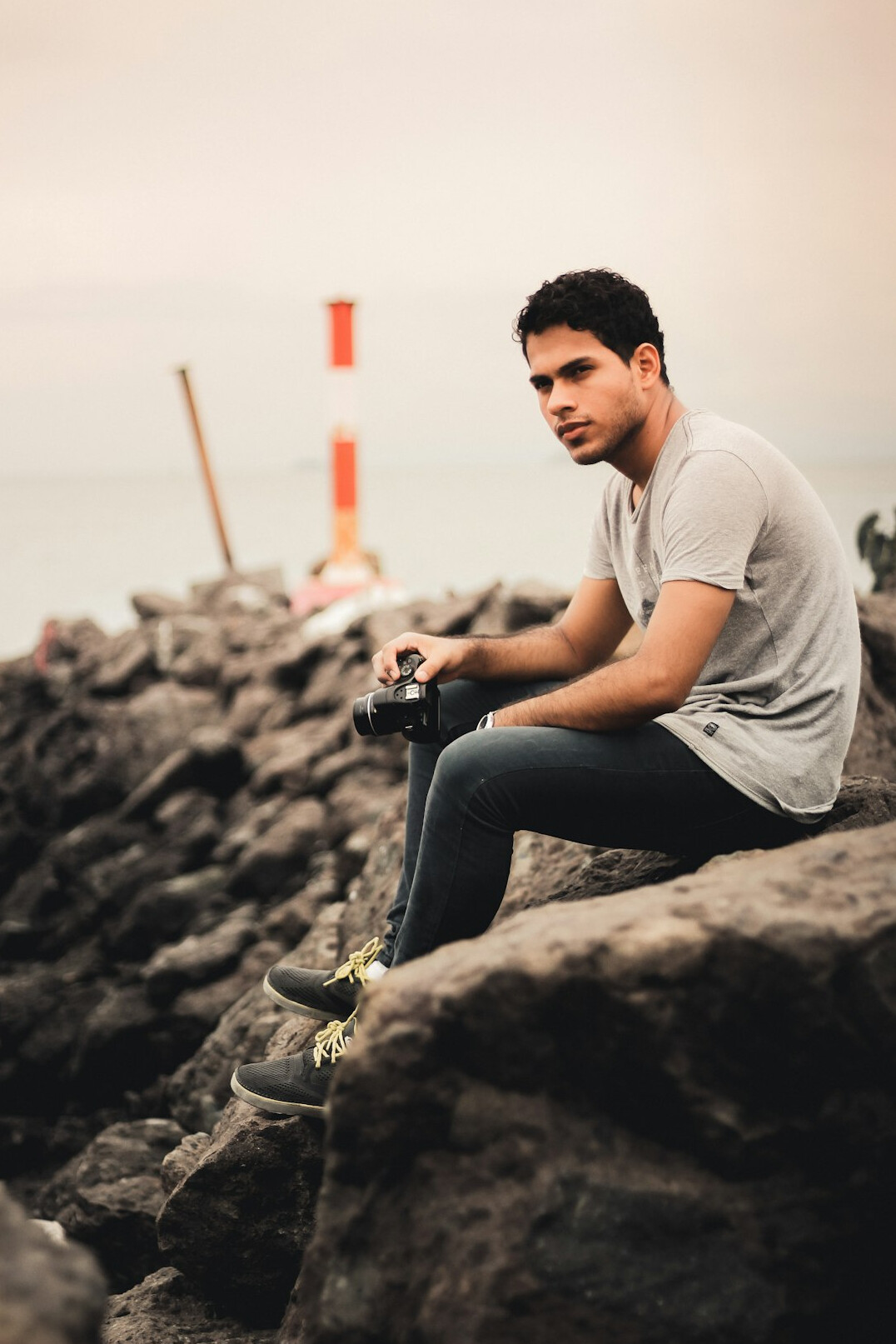 Studio portrait of an Uruguayan male documentary photographer