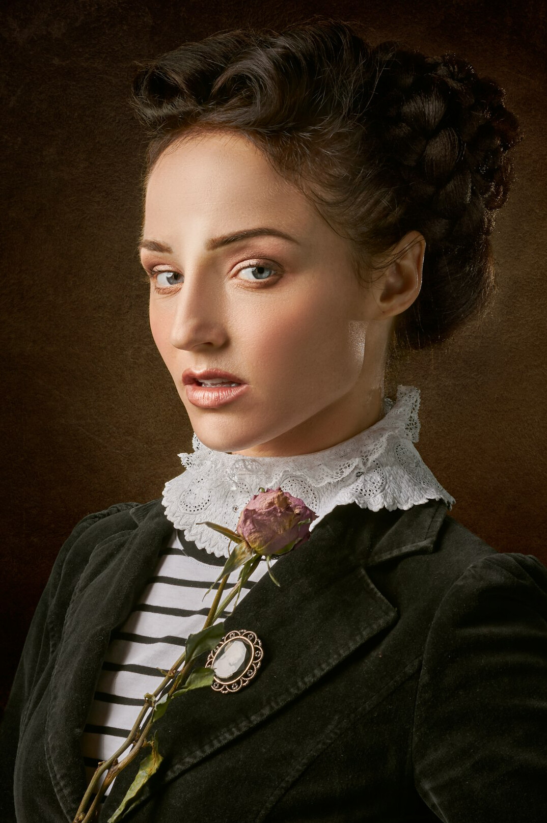Studio portrait of an Uruguayan female historical researcher