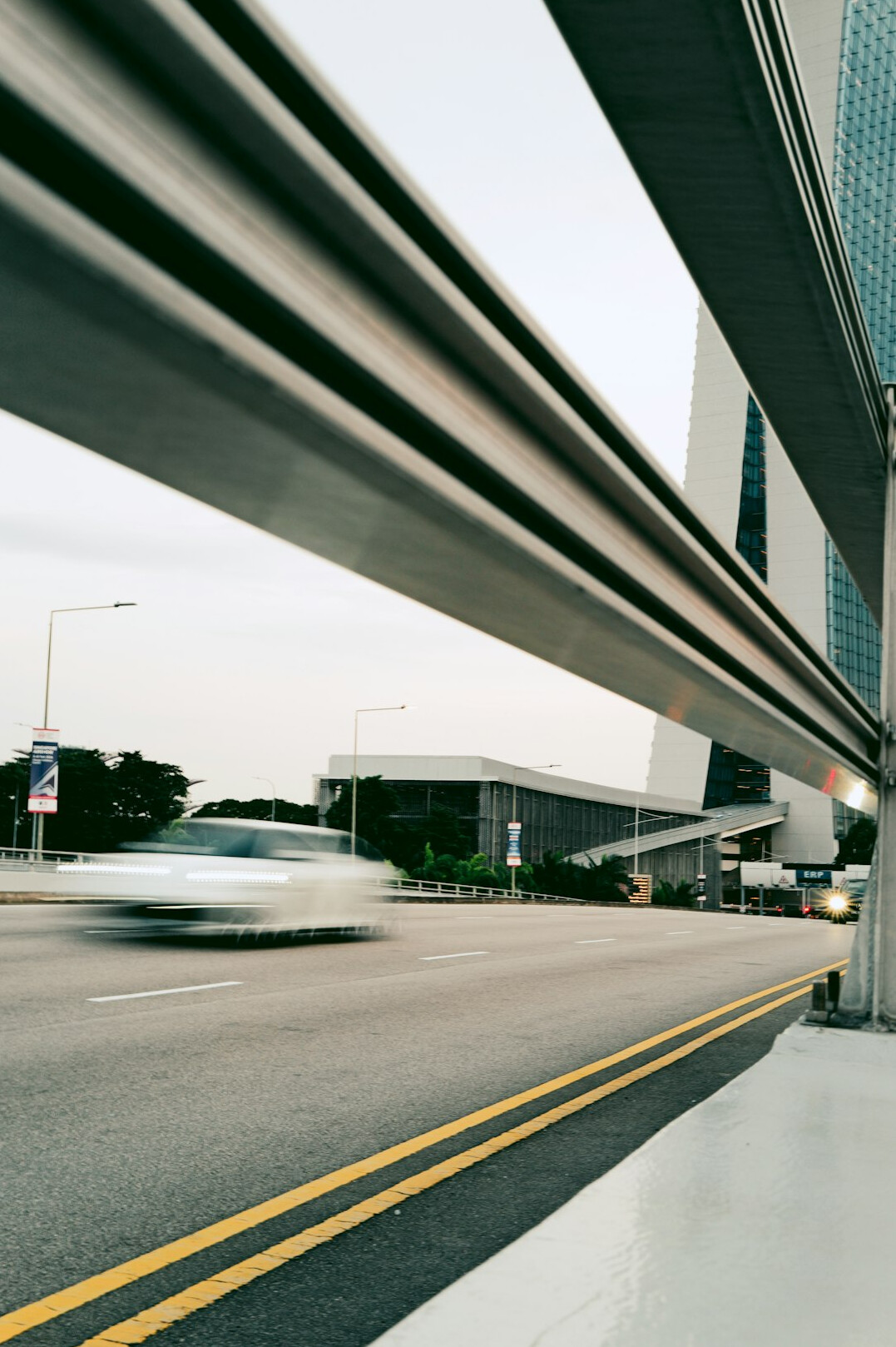 futuristic car on highway